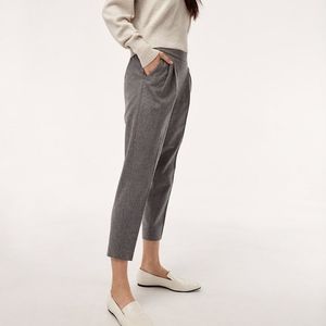 Aritzia Cropped Ankle Pants in Gray
